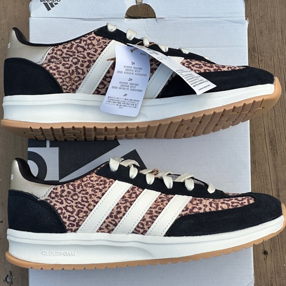 Adidas Leopard Animal Print 3 Stripes Casual Sneaker - US Womens 7 | 7.5   NEW - Picture 6 of 10